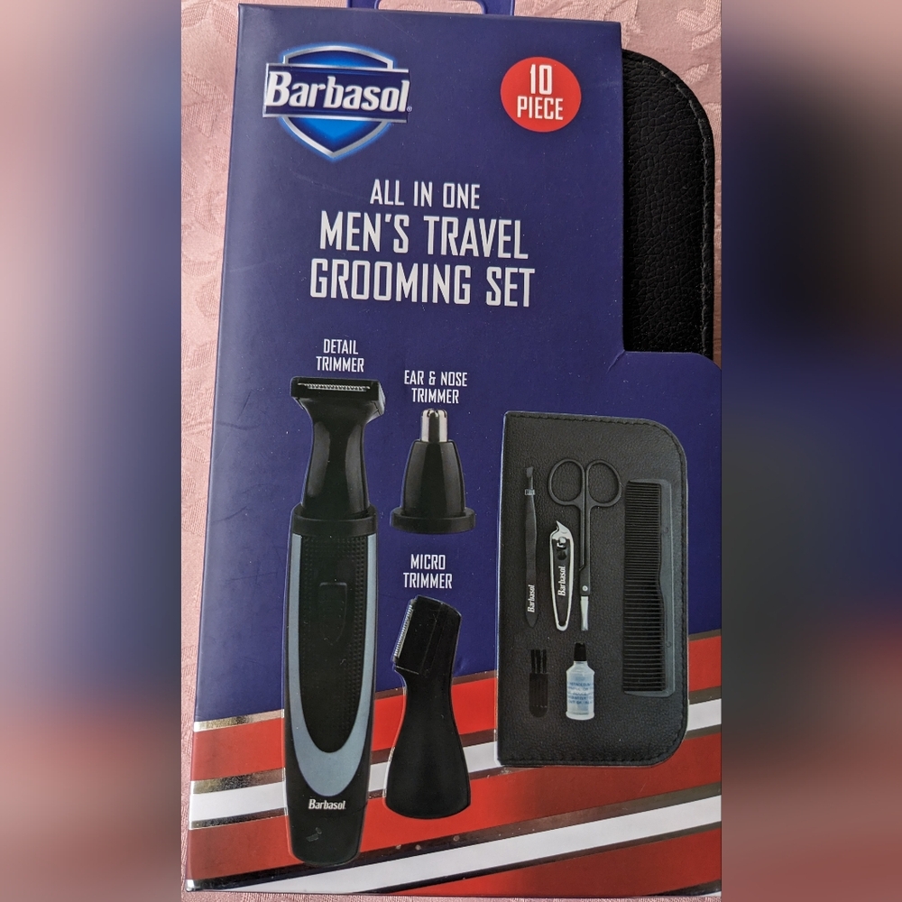 Barba Black Men's Grooming Tool Set